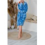 Фото  женский флисовый халат ankor stile 3103 голубой 