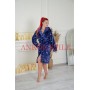 Фото  женский флисовый халат ankor stile 3103 темно-синий