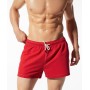 Фото  мужские пляжные шорты atlantic kmb-180 красный