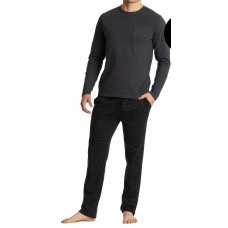 Чоловіча піжама штани бавовна Atlantic NMP-361/1 сірий-темно-синій