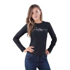 Женская футболка хлопок Atlantic LVC-029 черный