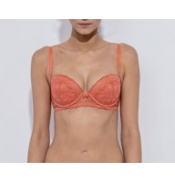 Бюстгальтер пуш-ап кружево Atlantic LBR-1173 коралловый