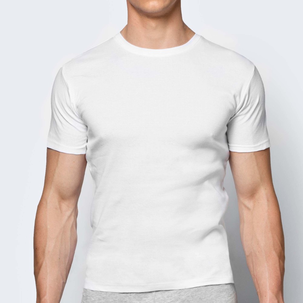 Чоловічі футболки бавовна Atlantic BMV-048 білий