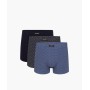 Фото  комплект мужских трусов шорт хлопок atlantic 3mh-169 сине-черно-графитовый