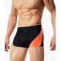 Фото  мужские купальные шорты atlantic kms-293 черно-оранжевый