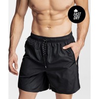Мужские пляжные шорты полиэстер Atlantic KMB-194 черный 