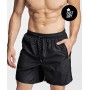 Фото  мужские пляжные шорты полиэстер atlantic kmb-194 черный 