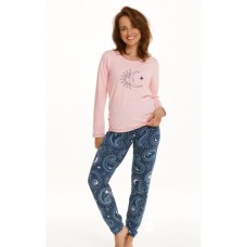 Женская пижама брюки хлопок Taro Gaja 2563 розово-синий