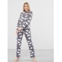 Фото  женская пижама брюки флис atlantic nlp-458 графитовый
