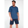 Мужская пижама шорты хлопок Cornette 338/19 темно-синий