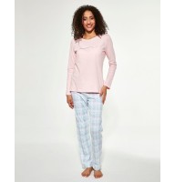 Женская пижама брюки хлопок Cornette 655/287 розово-бирюзовый