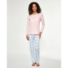 Женская пижама брюки хлопок Cornette 655/287 розово-бирюзовый