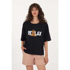 Женская пижама шорты хлопок Ellen LPK 2970/34/03 черно-розовый