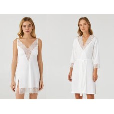 Комплект жіночий мікрофібра Ellen LGM 200/27/03-LDM 115/13/03 молочний