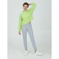 Женский костюм хлопок Ellen LPD 1882/01/01 серо-салатовый