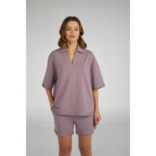 Женская пижама шорты хлопок Ellen LPD 2974/06/01 сиреневый