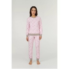 Женская теплая пижама с начесом Ellen LPF 0582/04/01 светло-розовый