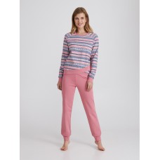Женская пижама брюки хлопок Ellen LPF 1182/01/01 розово-синий