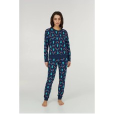 Женская пижама брюки хлопок Ellen LPK 0782/10/01 темно-синий 