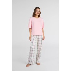 Жіноча піжама брюки бавовна Ellen LPK 2980/09/01 світло-зелено-рожевий