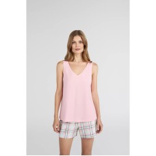 Женская пижама шорты хлопок Ellen LPK 4570/10/01 светло-зелено-розовый