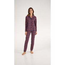 Жіноча піжама штани бавовна Ellen LPK 5180/04/01 червоно-синій