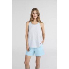 Женская пижама шорты хлопок Ellen LPK 4070/24/01 серо-голубой 