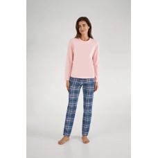 Жіноча піжама штани бавовна Ellen LPK 0780/19/01 рожево-блакитний