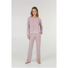 Жіноча піжама брюки бавовна Ellen LPK 0880/02/01 світло-бузковий