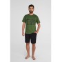 Фото  мужская пижама шорты хлопок ellen mpk 2071/01/02 зелено-черный
