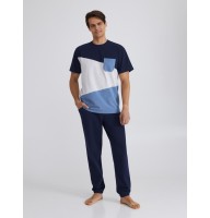Мужская пижама брюки хлопок Ellen MPK 2081/01/01 темно-синий