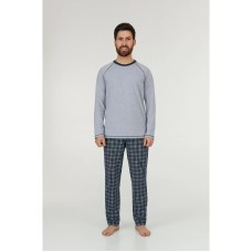 Мужская пижама брюки хлопок Ellen MPK 0980/04/01 серо-темно-синий