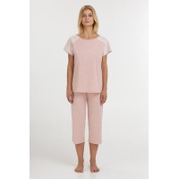 Женская пижама бриджи хлопок Ellen LPK 2890/10/01 розовый
