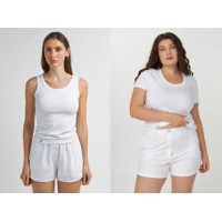 Женские домашние шорты хлопок Ellen LHK 70/19/01 белый