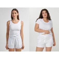 Женские домашние шорты хлопок Ellen LHK 70/19/01 белый