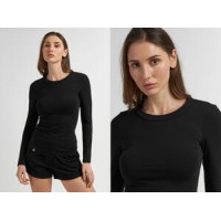 Женская футболка длинный рукав хлопок Ellen LKK 02/04/02 черный