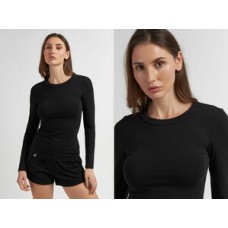 Женская футболка длинный рукав хлопок Ellen LKK 02/04/02 черный