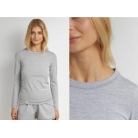 Женская футболка длинный рукав хлопок Ellen LKK 02/04/06 серый