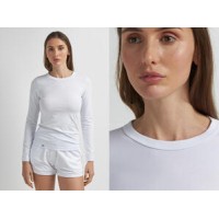 Женская футболка длинный рукав хлопок Ellen LKK 02/04/01 белый