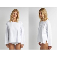 Жіноча футболка довгий рукав бавовна Ellen LKK 07/16/01 білий