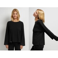 Женская футболка длинный рукав хлопок Ellen LKK 07/16/02 черный