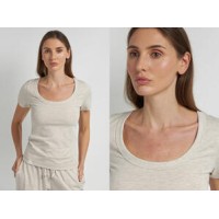 Женская футболка хлопок Ellen LSK 20/14/03 бежевый