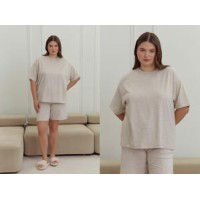 Женская футболка короткий рукав хлопок Ellen LSK 32/01/03 бежевый