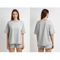 Женская футболка короткий рукав хлопок Ellen LSK 32/01/06 серый