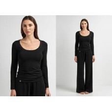 Женская футболка длинный рукав хлопок Ellen LKK 02/03/02 черный