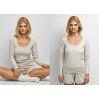 Женская футболка длинный рукав хлопок Ellen LKK 02/03/03 бежевый