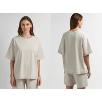 Женская футболка короткий рукав хлопок Ellen LSK 32/01/03 бежевый