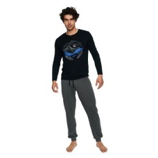 Мужская пижама брюки хлопок Henderson 40024-99X черно-серый