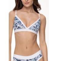 Бюстгальтер бралетт хлопок Jasmine Dela 1908/49 бело-голубой