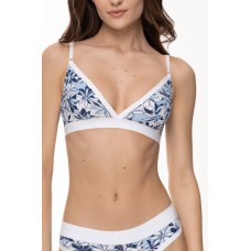 Бюстгальтер бралетт хлопок Jasmine Dela 1908/49 бело-голубой